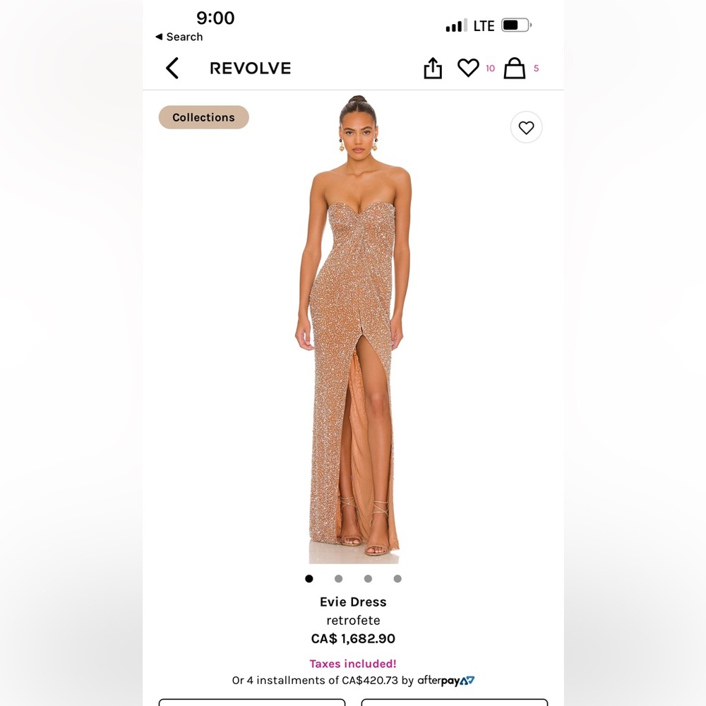 Retrofete long sequin dress